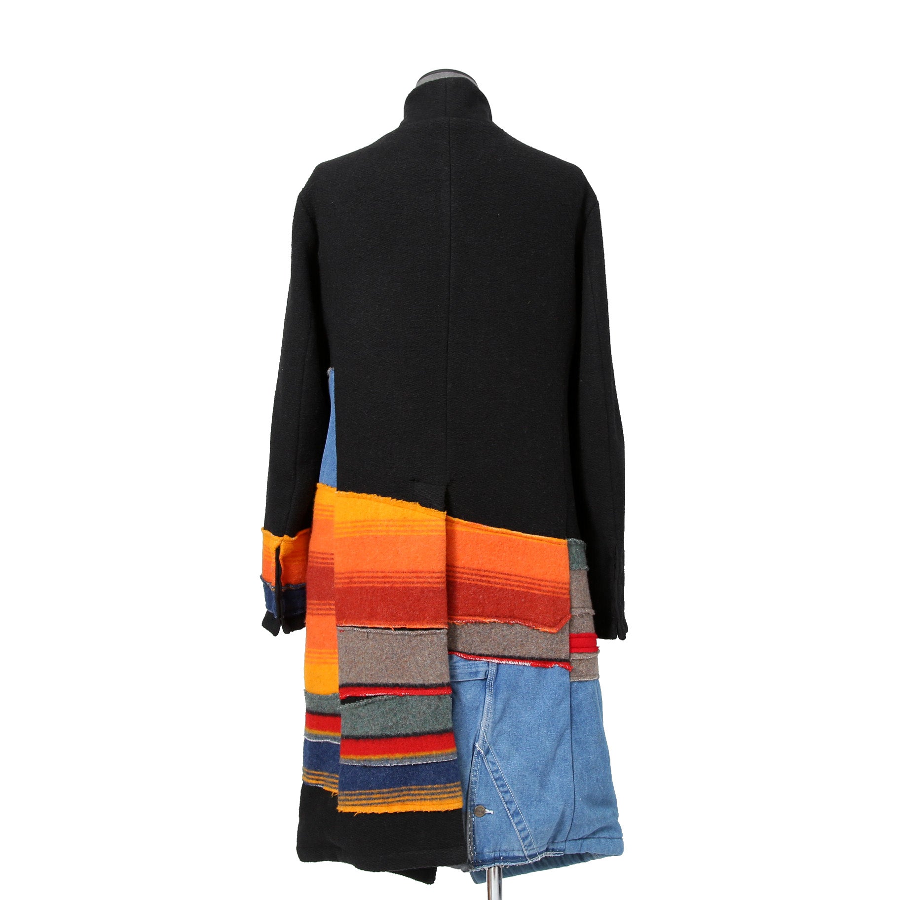 Greg Lauren グレッグ ローレン / 美品 MIXED BLANCKET TOP COAT / size 2 (BLACK)