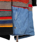 Greg Lauren グレッグ ローレン / 美品 MIXED BLANCKET TOP COAT / size 2 (BLACK)