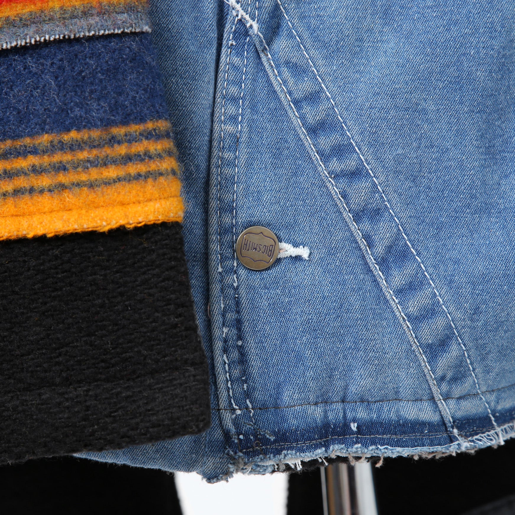 Greg Lauren グレッグ ローレン / 美品 MIXED BLANCKET TOP COAT / size 2 (BLACK)