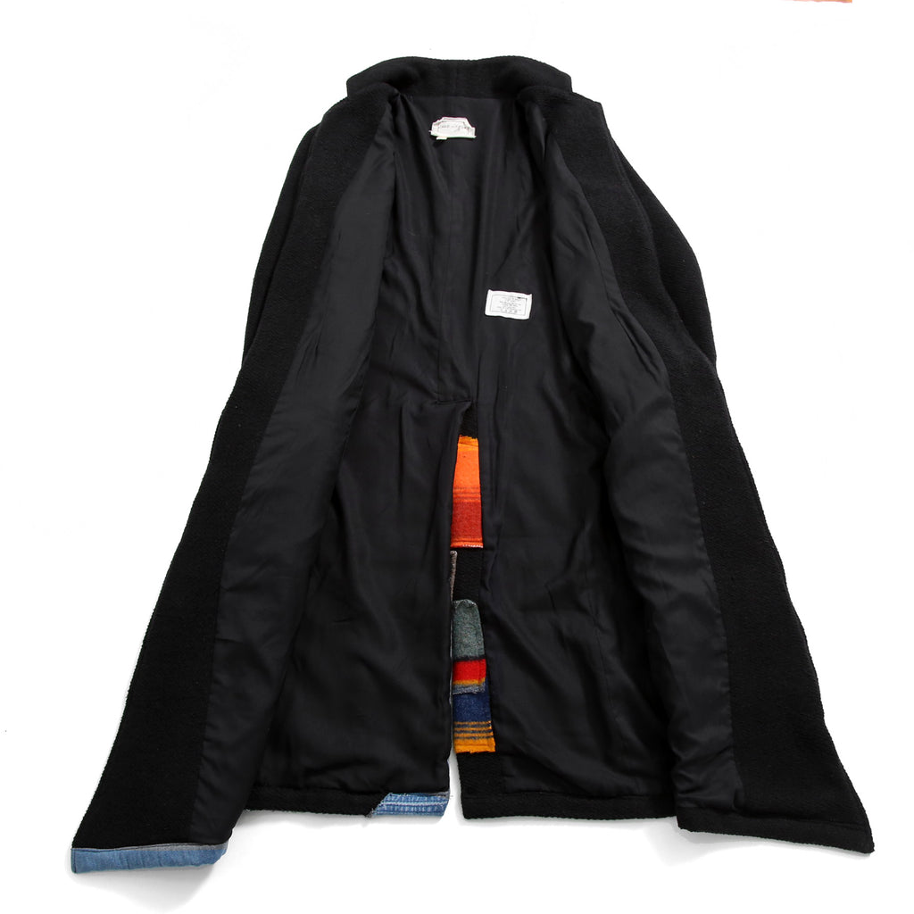 Greg Lauren グレッグ ローレン / 美品 MIXED BLANCKET TOP COAT / size 2 (BLACK)