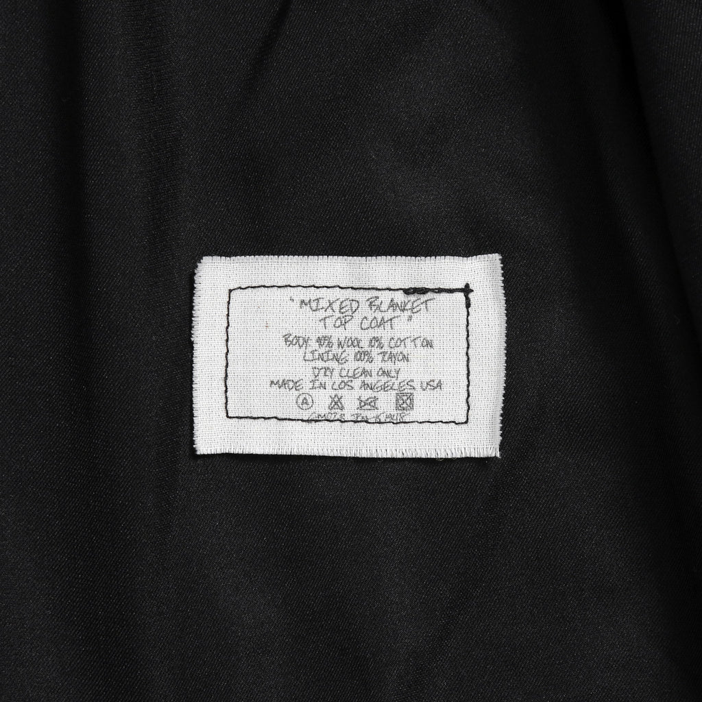 Greg Lauren グレッグ ローレン / 美品 MIXED BLANCKET TOP COAT / size 2 (BLACK)