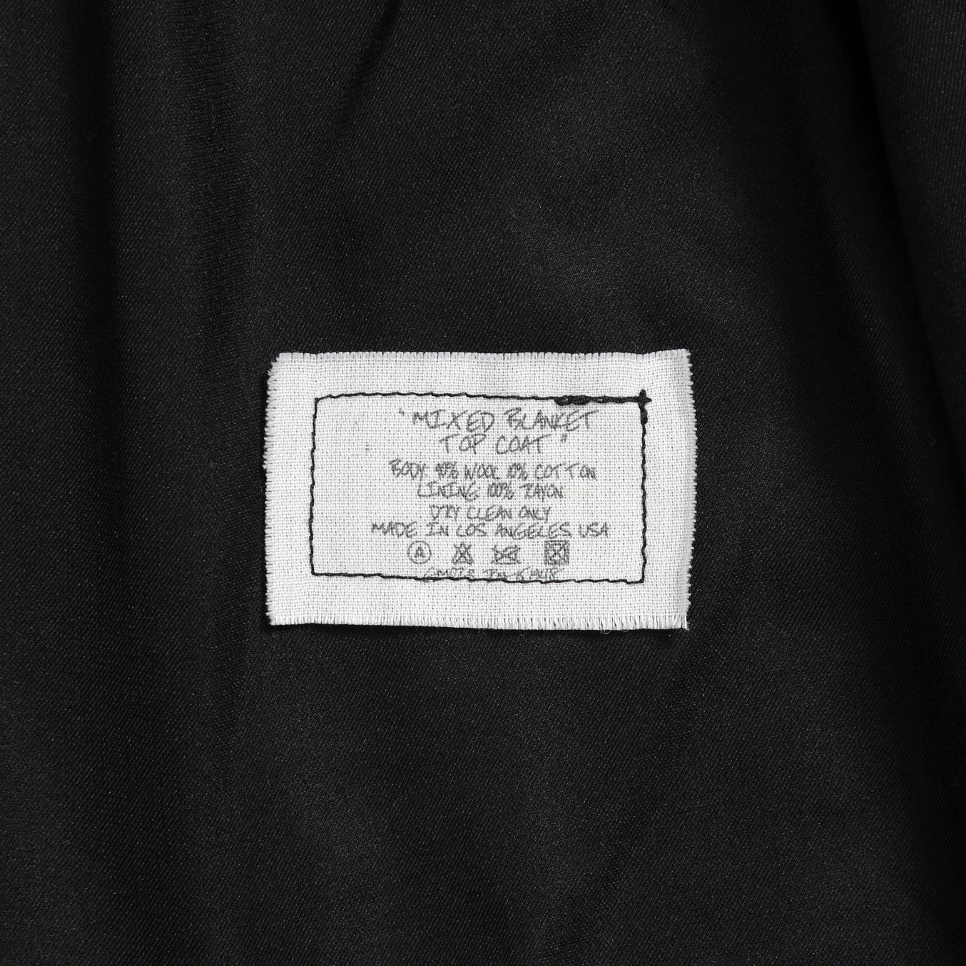 Greg Lauren グレッグ ローレン / 美品 MIXED BLANCKET TOP COAT / size 2 (BLACK)