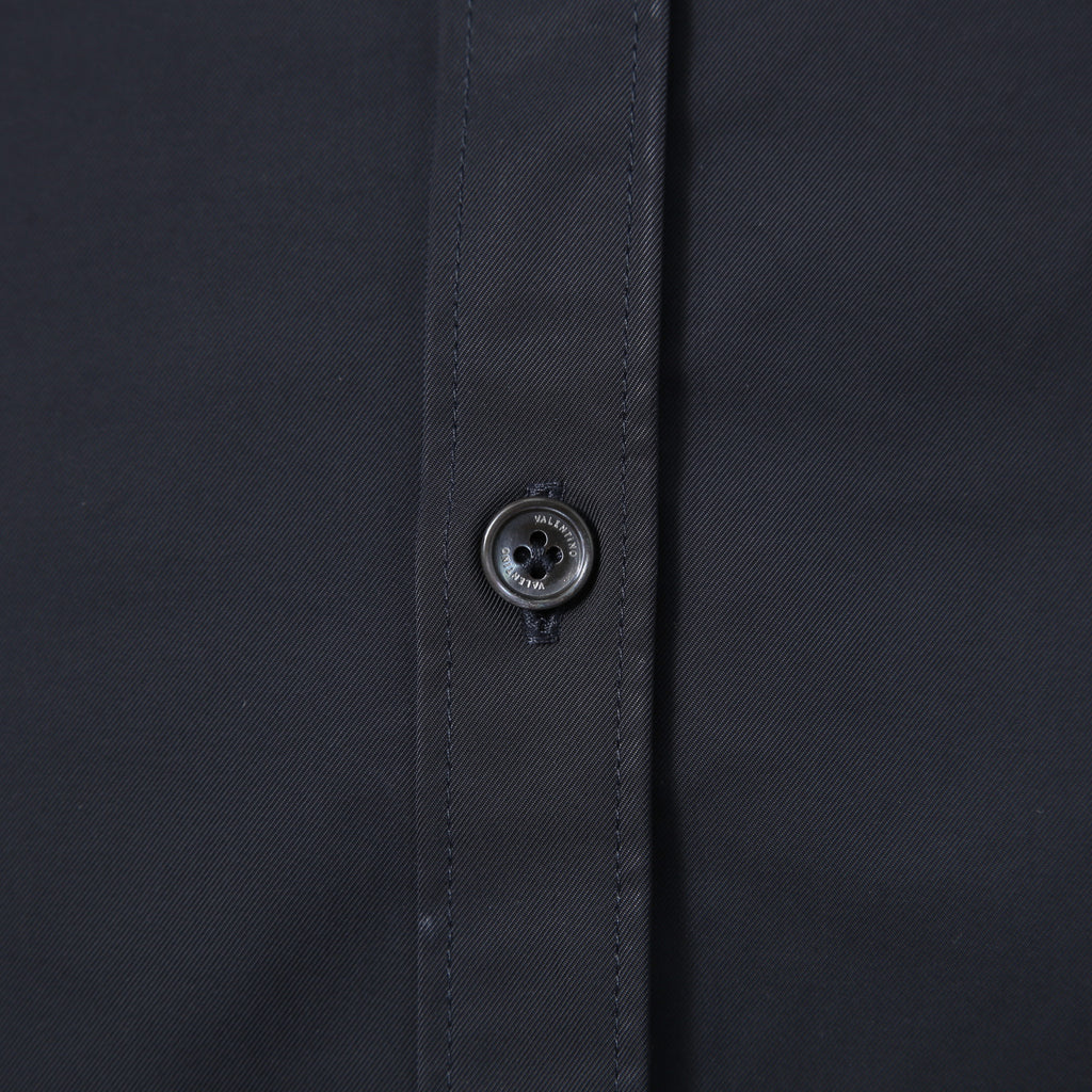 VALENTINO GARAVANI ヴァレンティノ ガラヴァーニ / ルーズフィット ポリエステル プレーンシャツ / TVSABA95CKV / size 38 (NAVY)