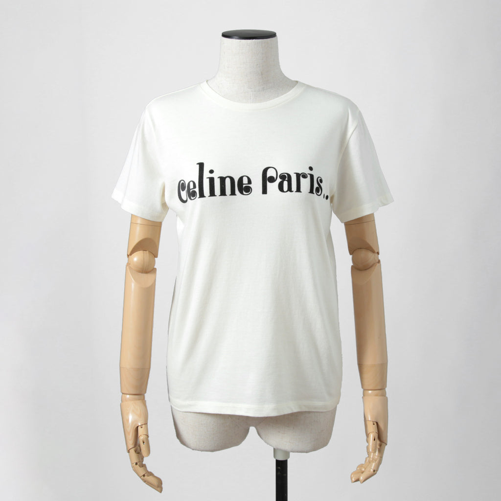 美品 CELINE セリーヌ / celine paris Tシャツ 2X406090K / size S (WHITE)