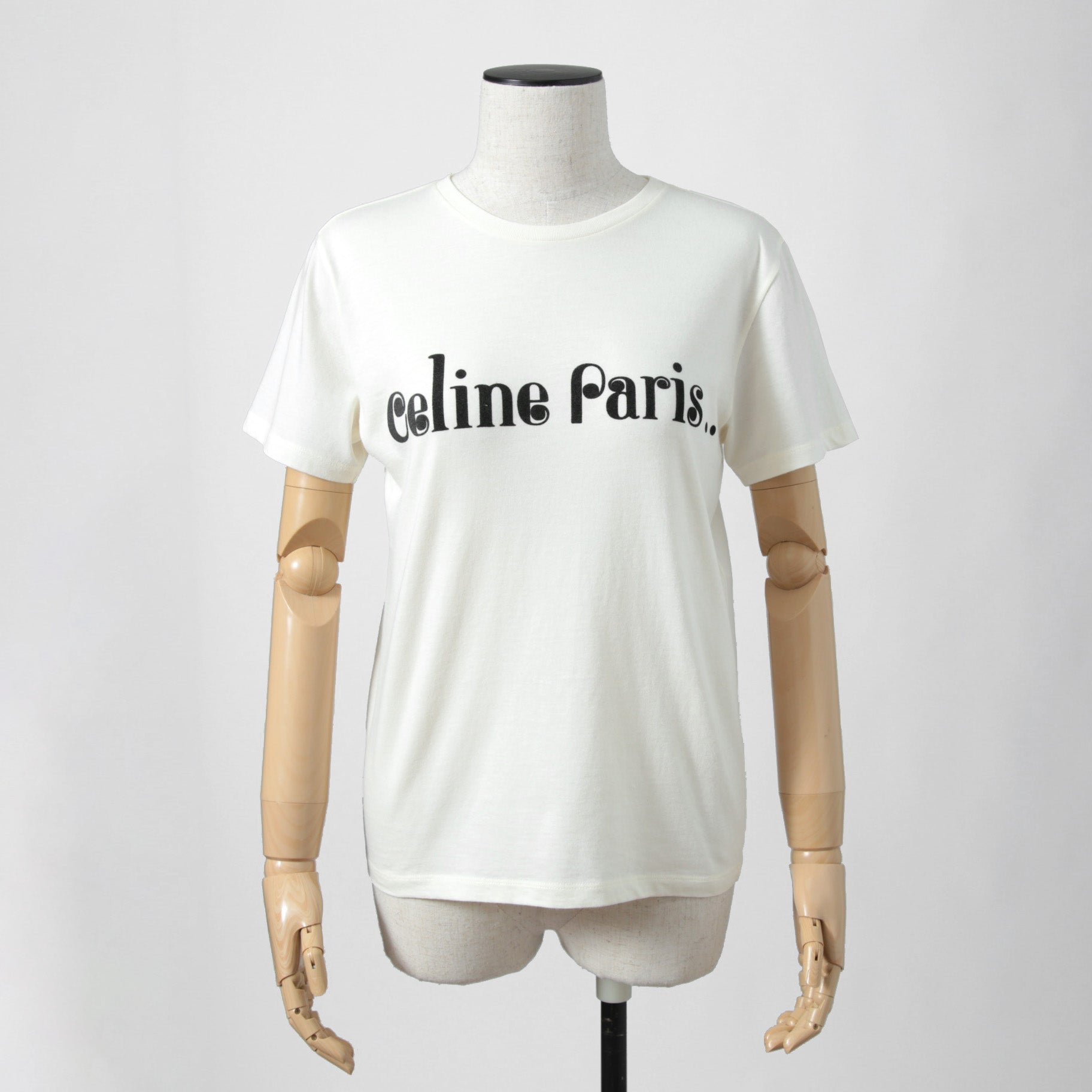 美品 CELINE セリーヌ / celine paris Tシャツ 2X406090K / size S (WHITE)