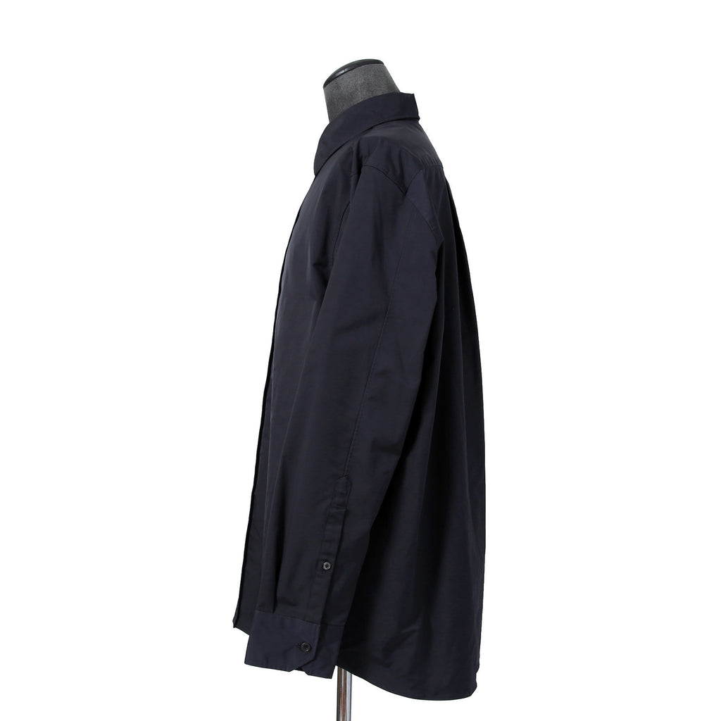 VALENTINO GARAVANI ヴァレンティノ ガラヴァーニ / ルーズフィット ポリエステル プレーンシャツ / TVSABA95CKV / size 38 (NAVY)