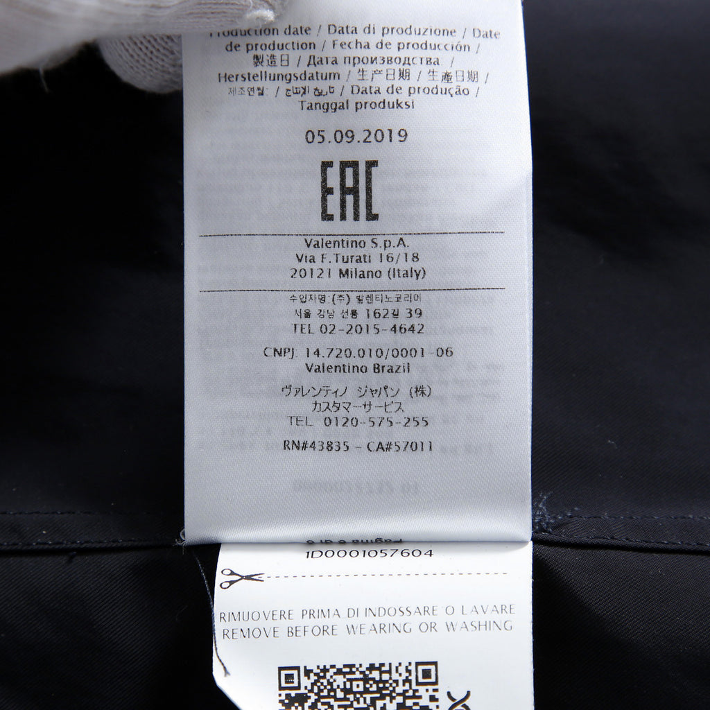 VALENTINO GARAVANI ヴァレンティノ ガラヴァーニ / ルーズフィット ポリエステル プレーンシャツ / TVSABA95CKV / size 38 (NAVY)