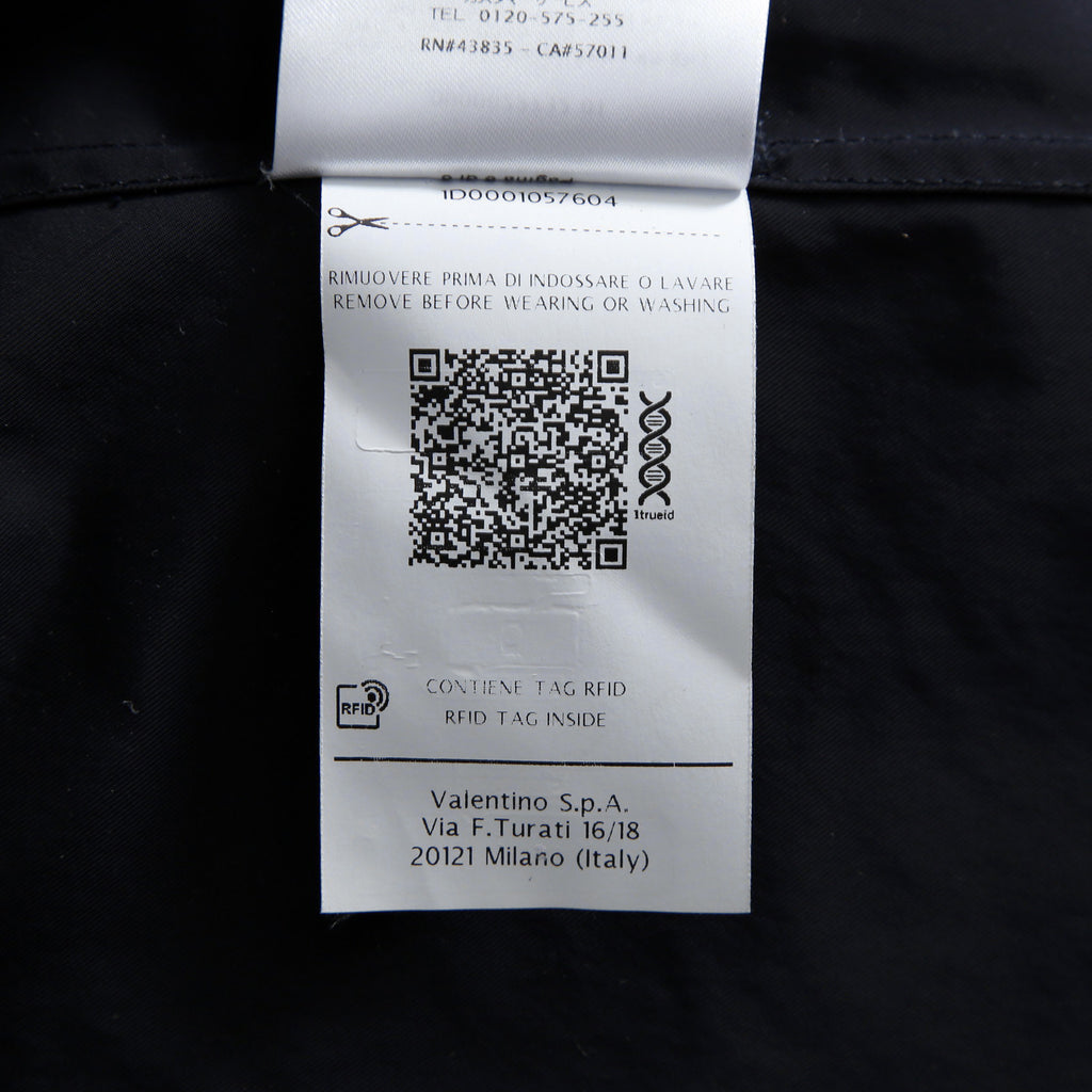 VALENTINO GARAVANI ヴァレンティノ ガラヴァーニ / ルーズフィット ポリエステル プレーンシャツ / TVSABA95CKV / size 38 (NAVY)