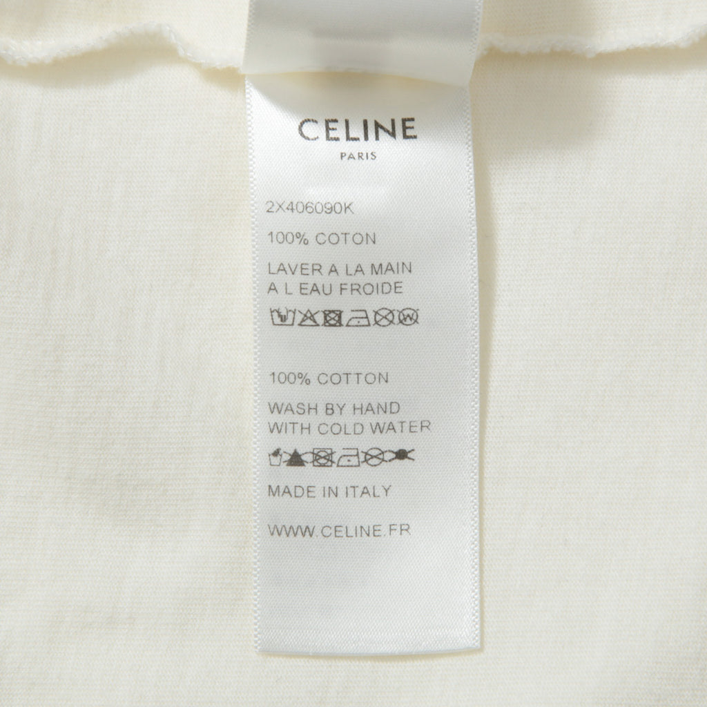 美品 CELINE セリーヌ / celine paris Tシャツ 2X406090K / size S (WHITE)