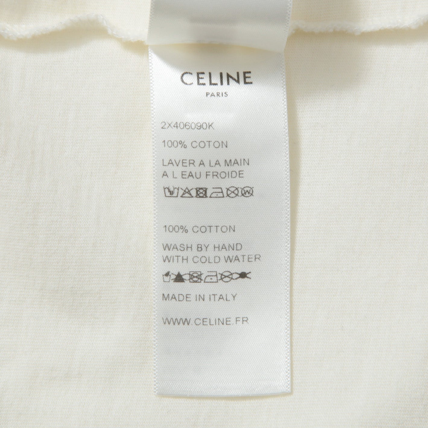 美品 CELINE セリーヌ / celine paris Tシャツ 2X406090K / size S (WHITE)