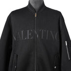 VALENTINO GARAVANI ヴァレンティノ ガラヴァーニ / 21AW 美品 ブラックメッシュ ロゴプリント ルーズフィット ボンバージャケット/ WV0CIK407VH / size 44 (BLACK)