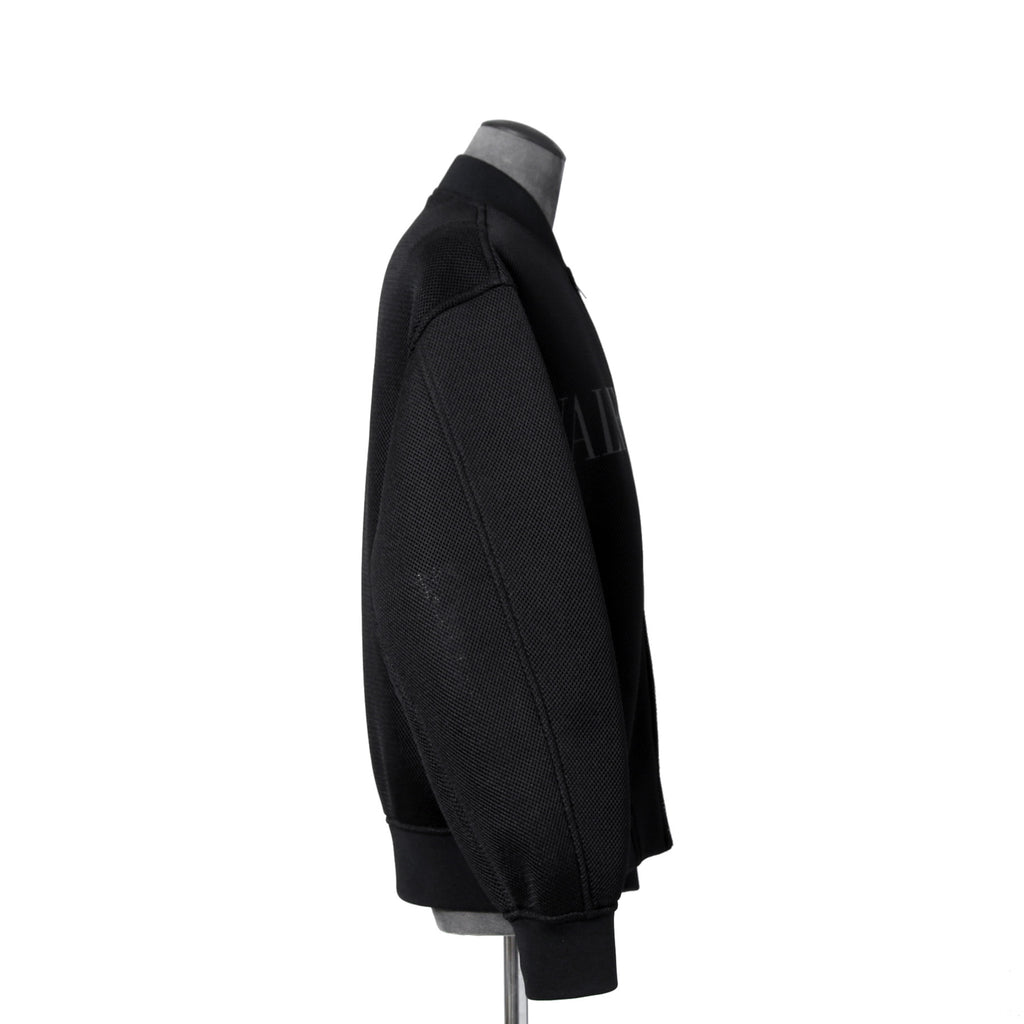VALENTINO GARAVANI ヴァレンティノ ガラヴァーニ / 21AW 美品 ブラックメッシュ ロゴプリント ルーズフィット ボンバージャケット/ WV0CIK407VH / size 44 (BLACK)
