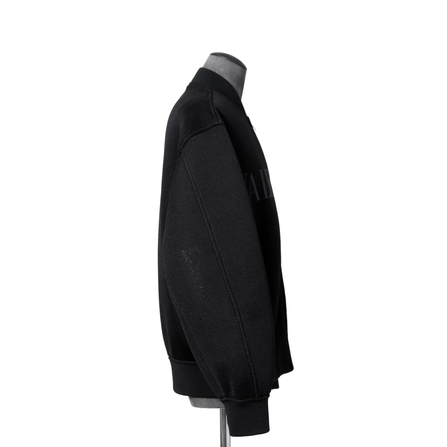 VALENTINO GARAVANI ヴァレンティノ ガラヴァーニ / 21AW 美品 ブラックメッシュ ロゴプリント ルーズフィット ボンバージャケット/ WV0CIK407VH / size 44 (BLACK)