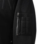 VALENTINO GARAVANI ヴァレンティノ ガラヴァーニ / 21AW 美品 ブラックメッシュ ロゴプリント ルーズフィット ボンバージャケット/ WV0CIK407VH / size 44 (BLACK)
