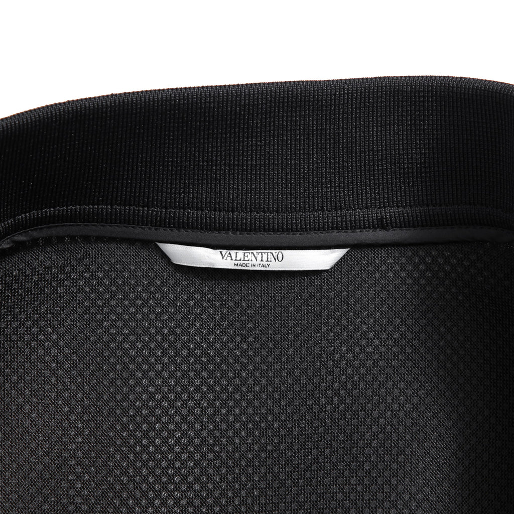 VALENTINO GARAVANI ヴァレンティノ ガラヴァーニ / 21AW 美品 ブラックメッシュ ロゴプリント ルーズフィット ボンバージャケット/ WV0CIK407VH / size 44 (BLACK)