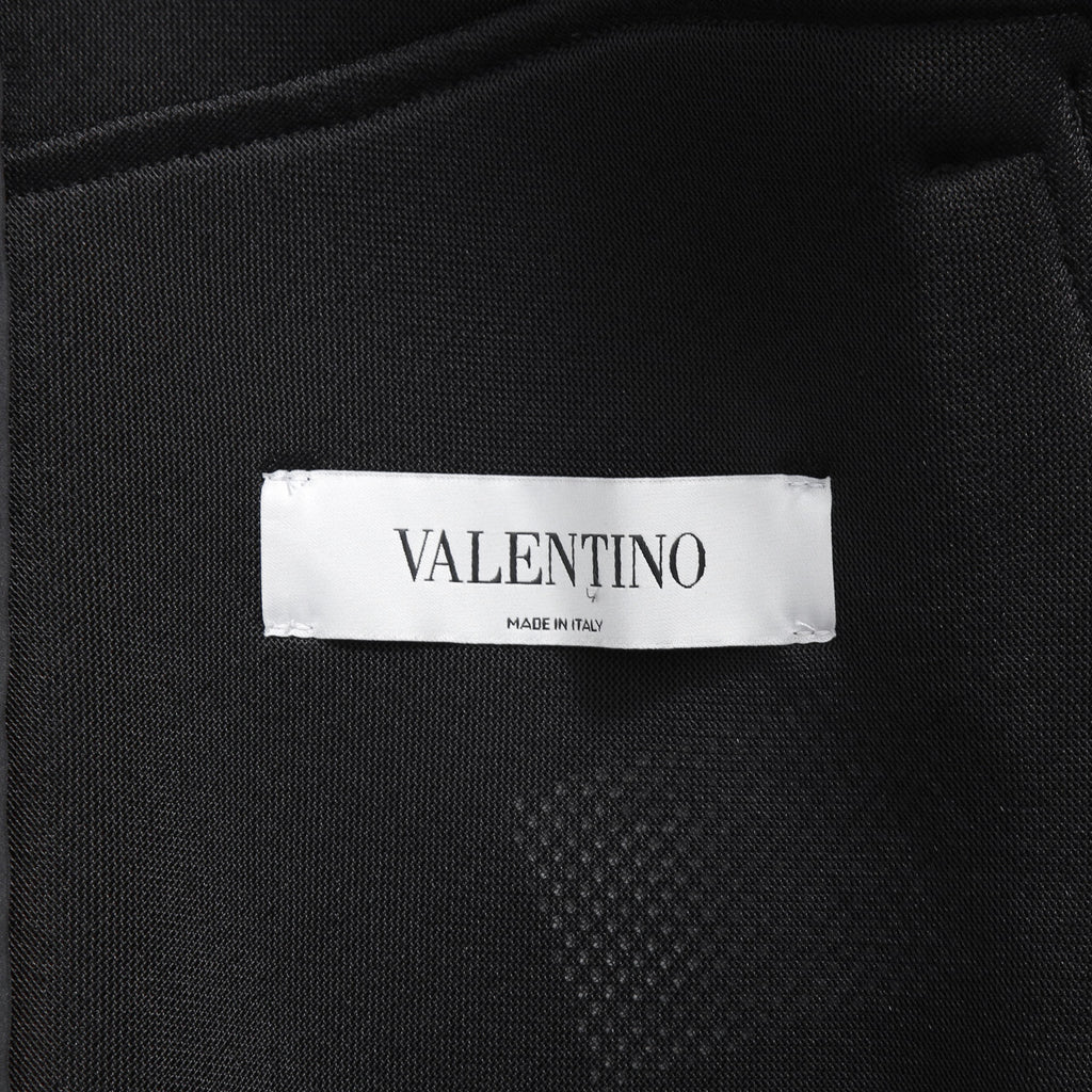 VALENTINO GARAVANI ヴァレンティノ ガラヴァーニ / 21AW 美品 ブラックメッシュ ロゴプリント ルーズフィット ボンバージャケット/ WV0CIK407VH / size 44 (BLACK)