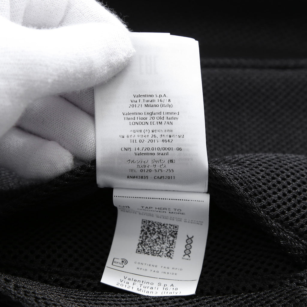 VALENTINO GARAVANI ヴァレンティノ ガラヴァーニ / 21AW 美品 ブラックメッシュ ロゴプリント ルーズフィット ボンバージャケット/ WV0CIK407VH / size 44 (BLACK)