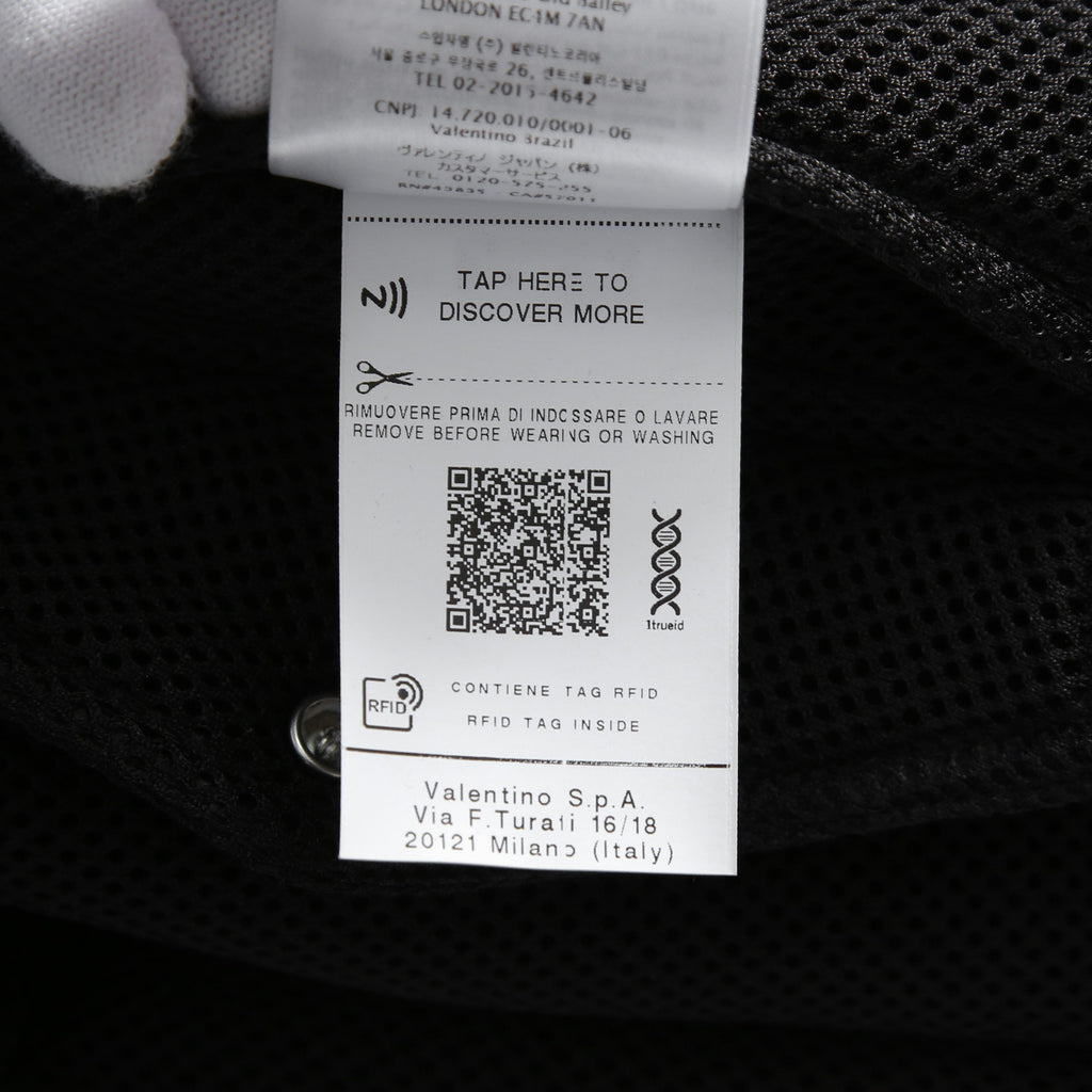 VALENTINO GARAVANI ヴァレンティノ ガラヴァーニ / 21AW 美品 ブラックメッシュ ロゴプリント ルーズフィット ボンバージャケット/ WV0CIK407VH / size 44 (BLACK)