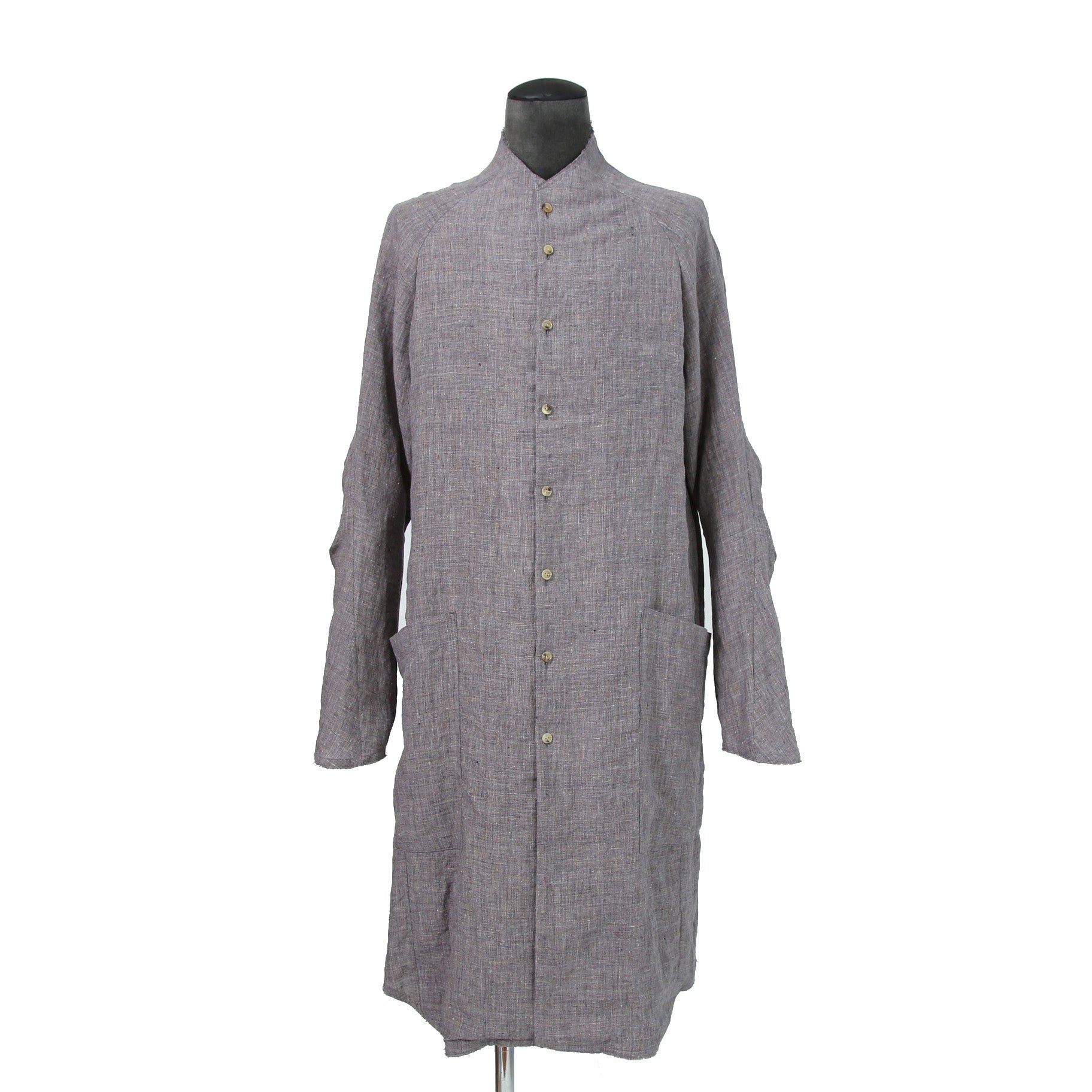 DEVOA デヴォア / 23SS ラミー アナトミカル ロング シャツ コート / size 2 (Vintage Blue)