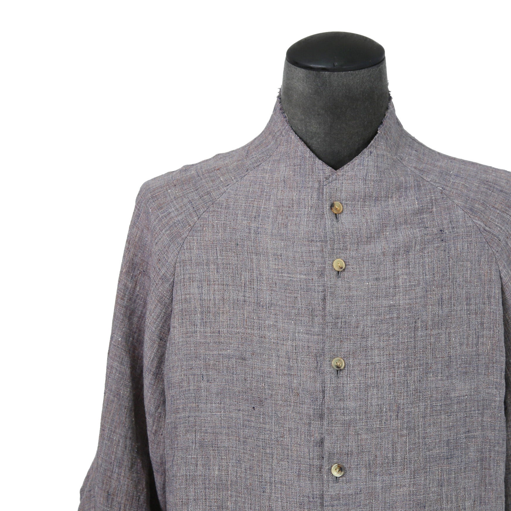 DEVOA デヴォア / 23SS ラミー アナトミカル ロング シャツ コート / size 2 (Vintage Blue)