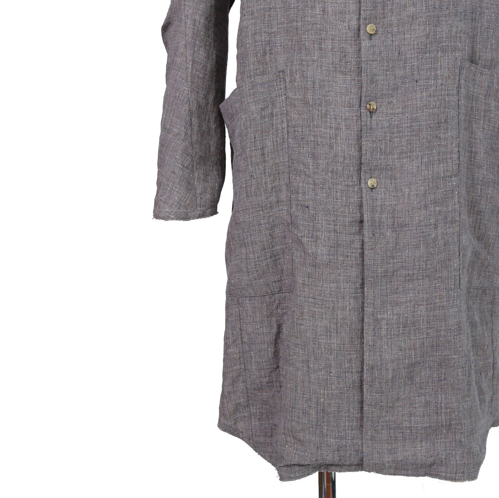 DEVOA デヴォア / 23SS ラミー アナトミカル ロング シャツ コート / size 2 (Vintage Blue)