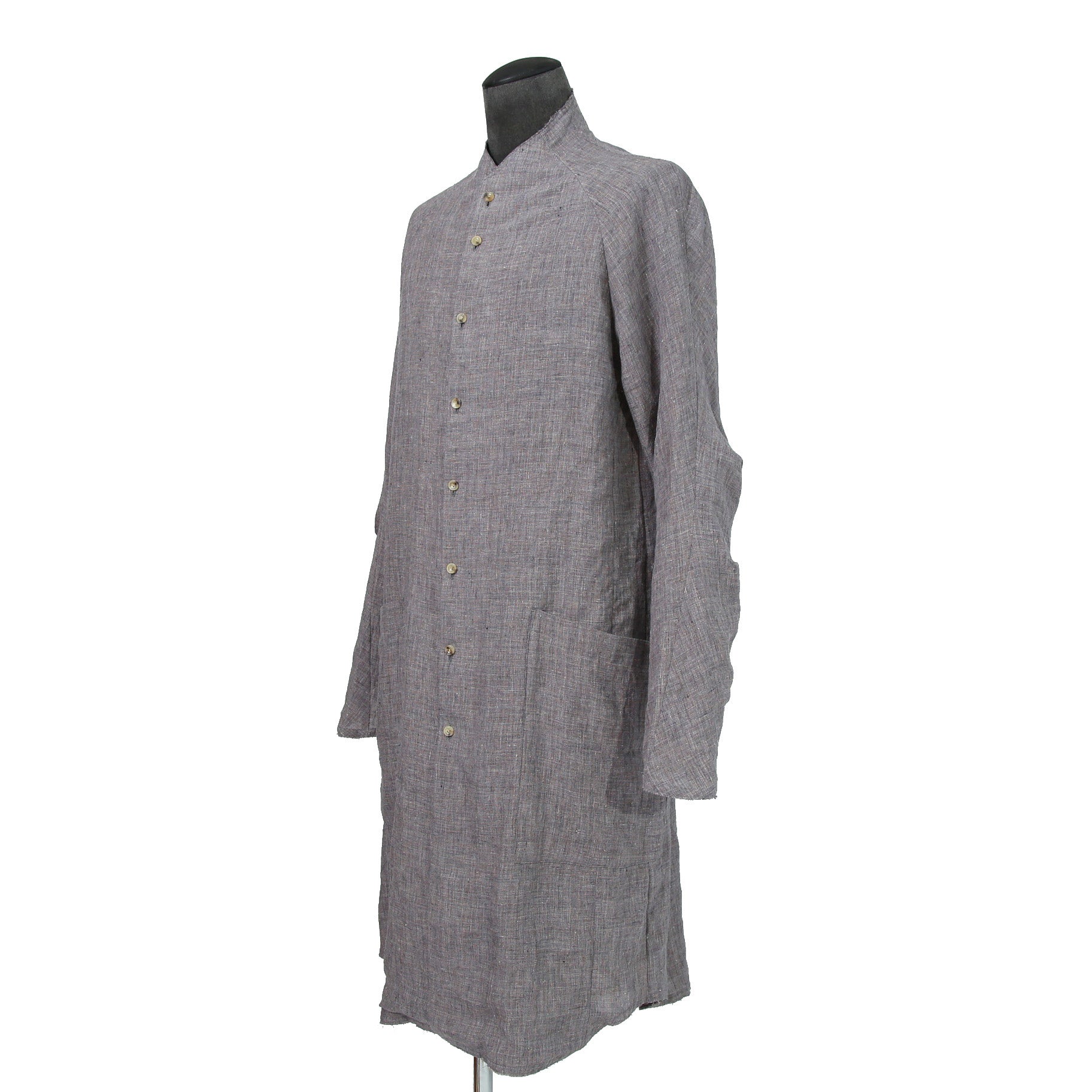 DEVOA デヴォア / 23SS ラミー アナトミカル ロング シャツ コート / size 2 (Vintage Blue)