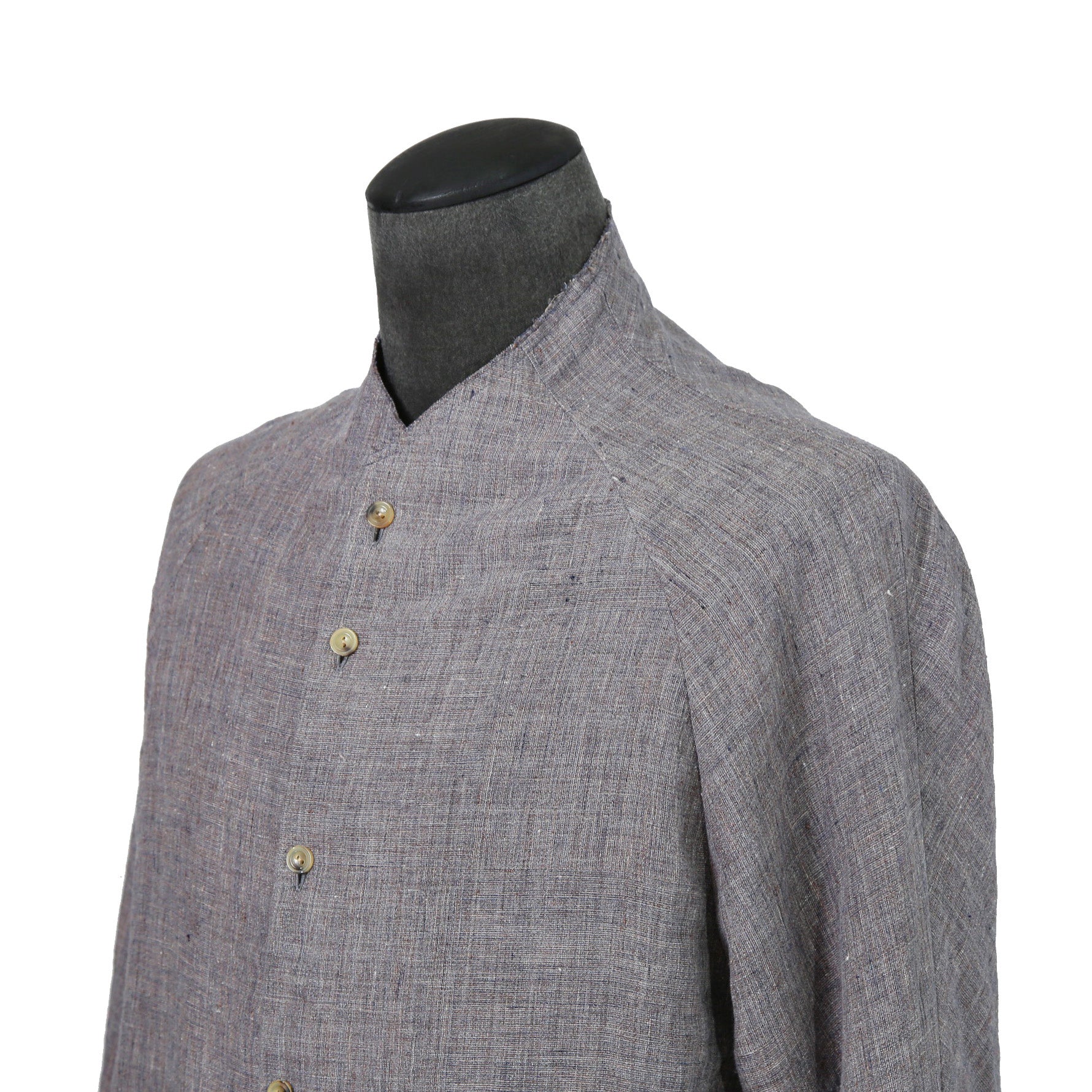 DEVOA デヴォア / 23SS ラミー アナトミカル ロング シャツ コート / size 2 (Vintage Blue)