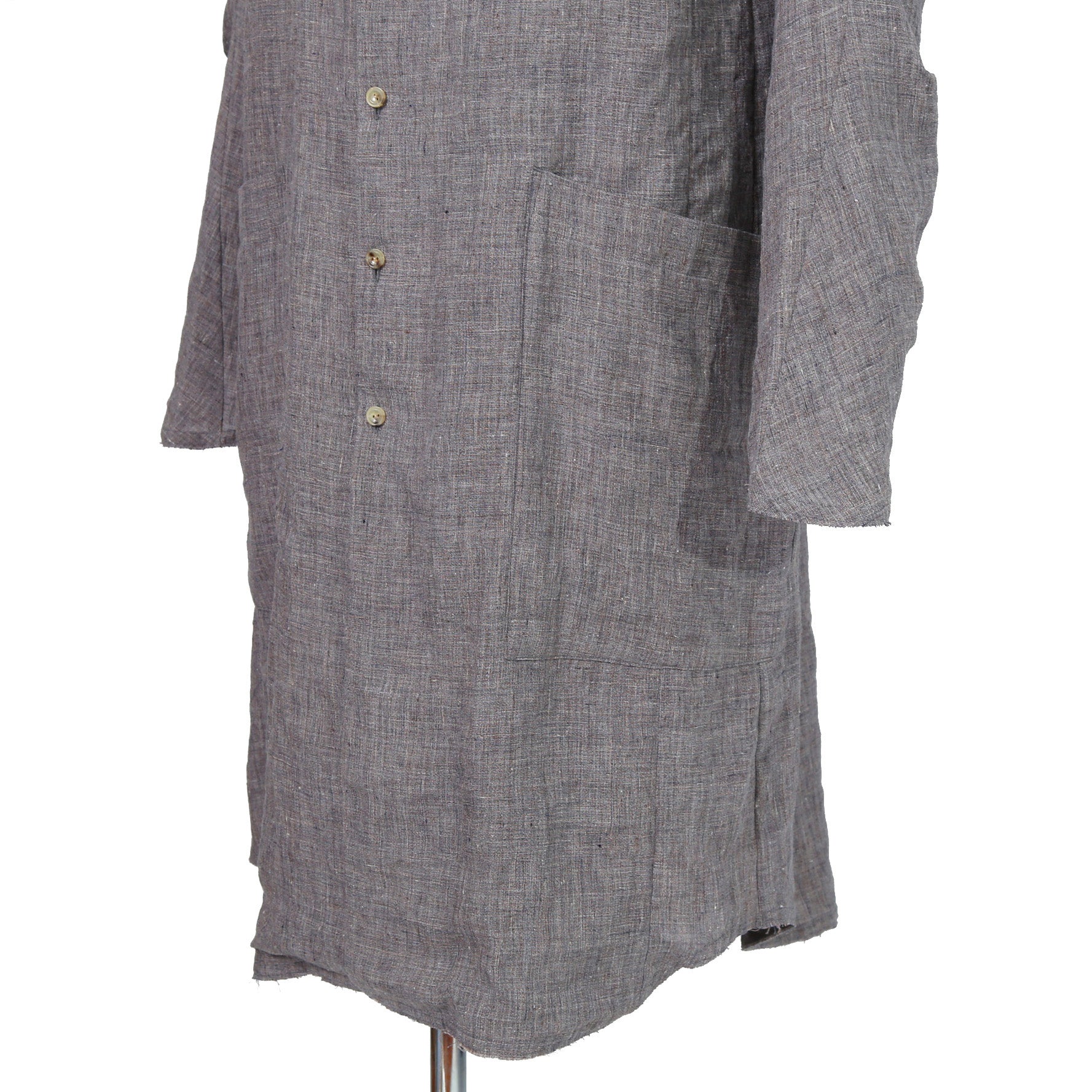 DEVOA デヴォア / 23SS ラミー アナトミカル ロング シャツ コート / size 2 (Vintage Blue)