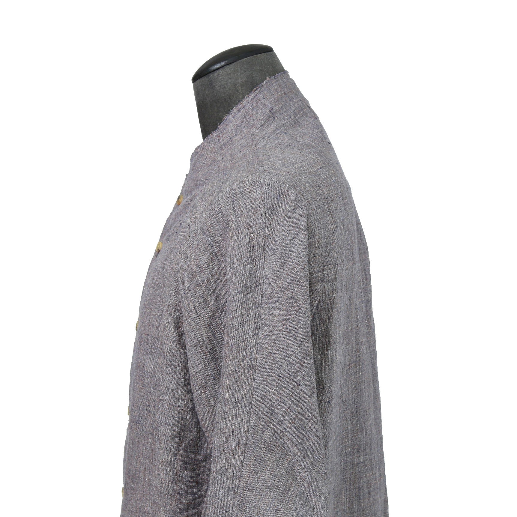 DEVOA デヴォア / 23SS ラミー アナトミカル ロング シャツ コート / size 2 (Vintage Blue)