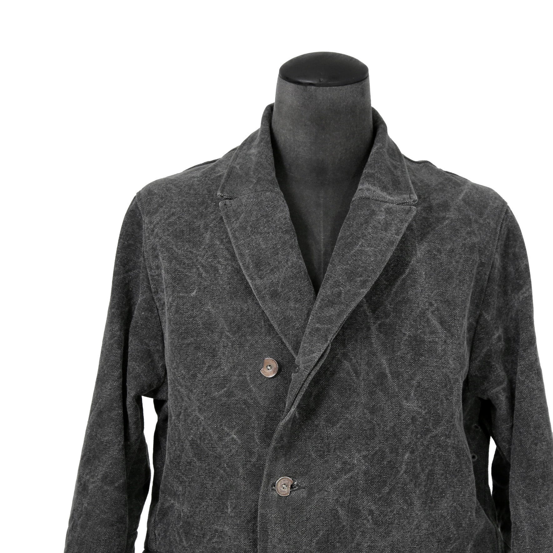 新品 taichimurakami タイチムラカミ / 24AW DOUBLE BREASTED WORK COAT  / size 6 (WASHED BLACK)