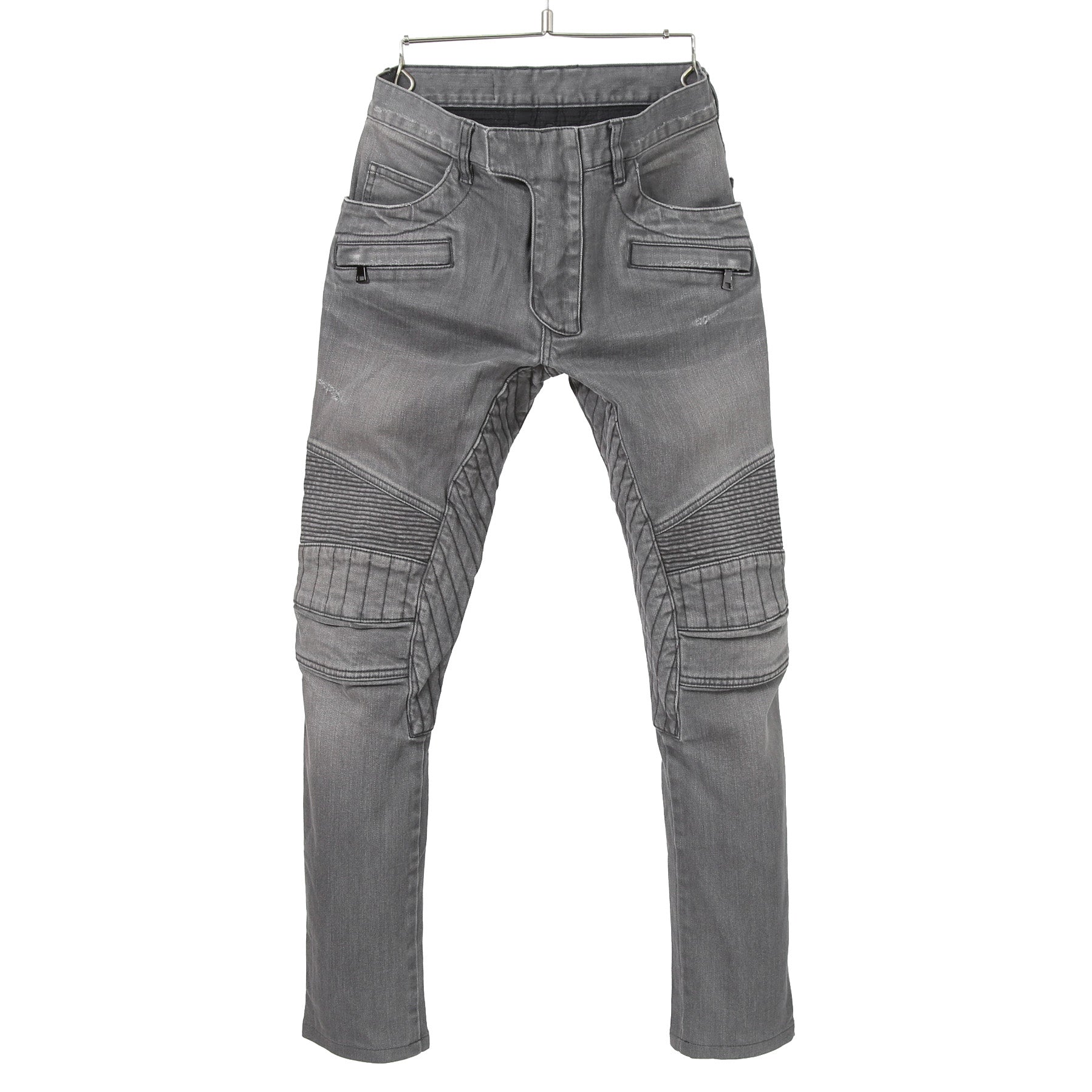 BALMAN バルマン / ストレッチ バイカー デニム  / スキニーパンツ  / size 29 (GRAY)