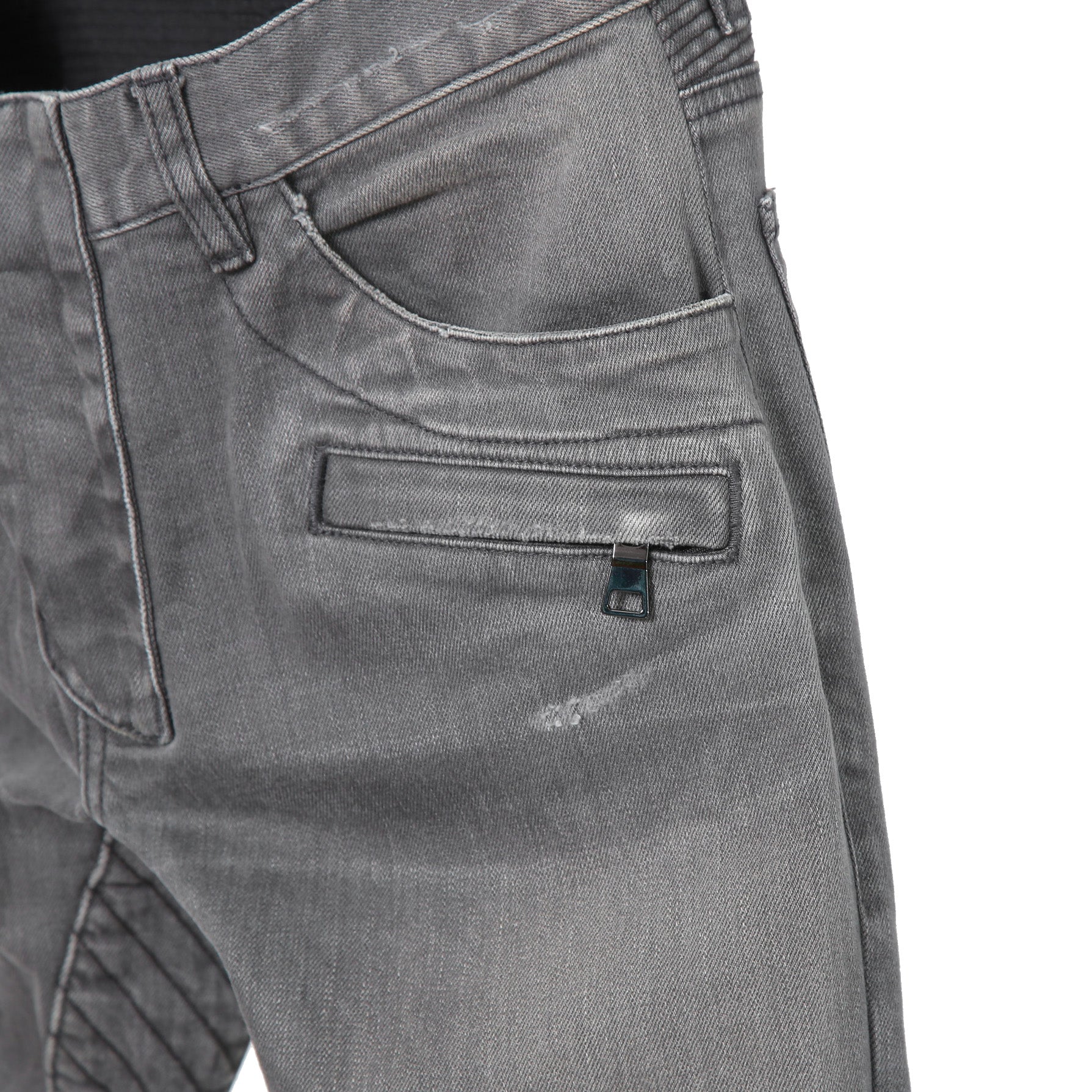 BALMAN バルマン / ストレッチ バイカー デニム  / スキニーパンツ  / size 29 (GRAY)