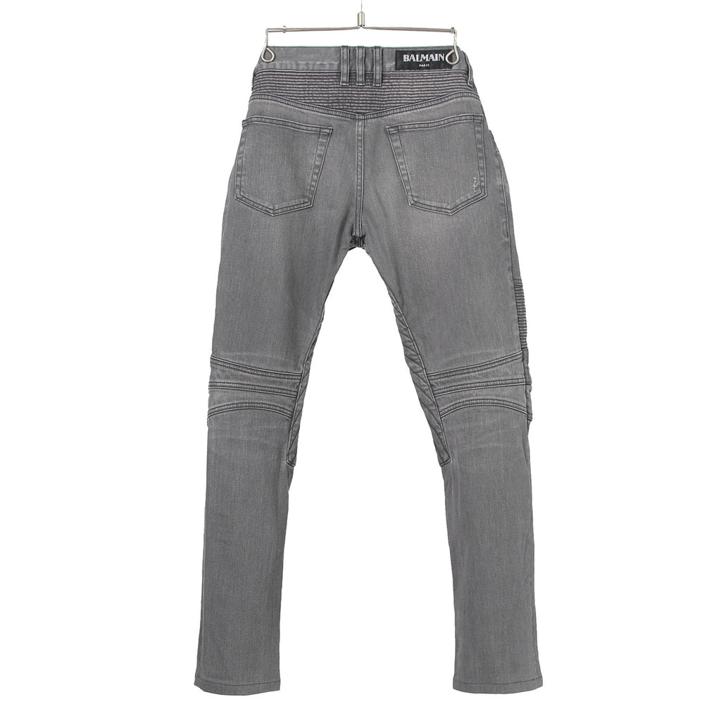 BALMAN バルマン / ストレッチ バイカー デニム  / スキニーパンツ  / size 29 (GRAY)