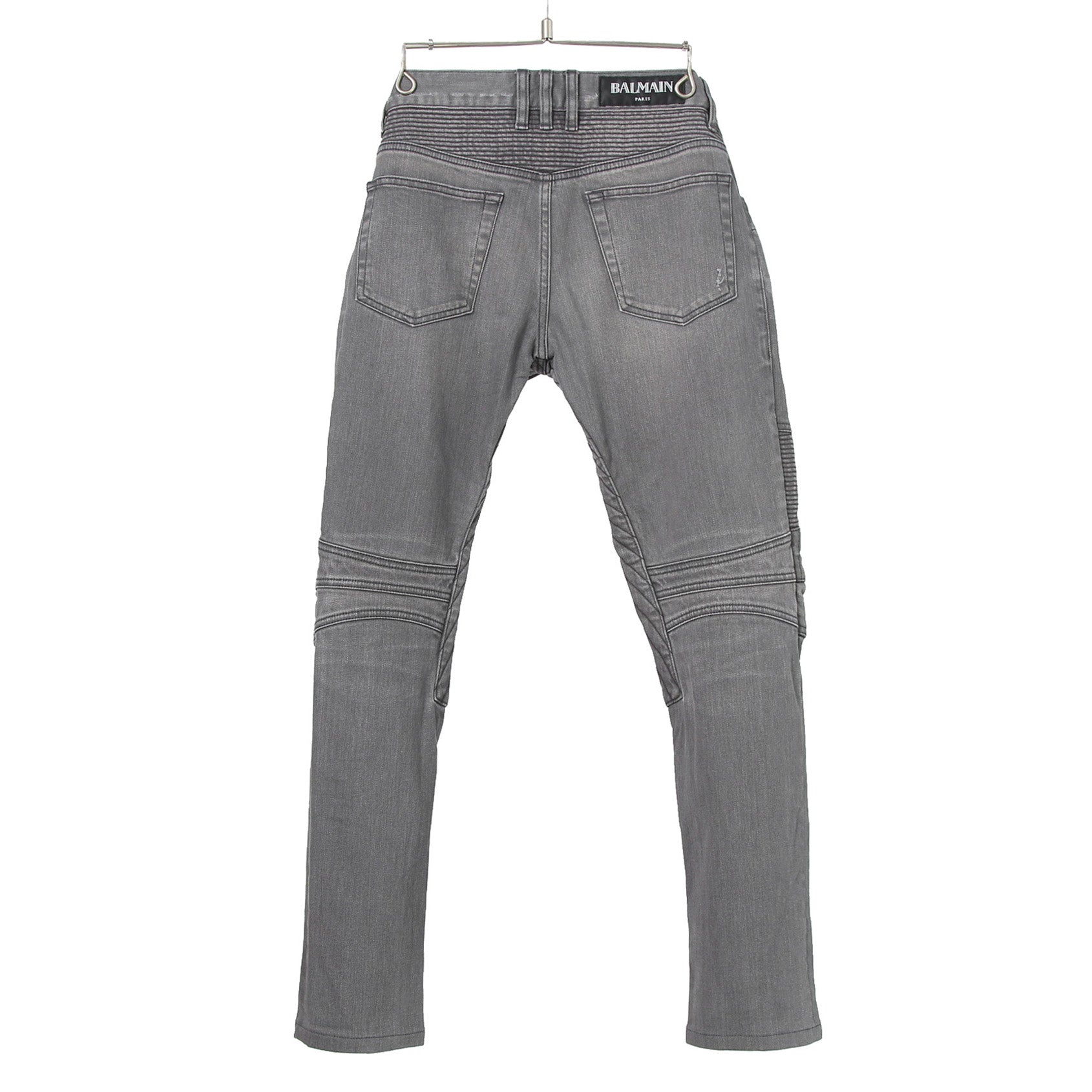 BALMAN バルマン / ストレッチ バイカー デニム  / スキニーパンツ  / size 29 (GRAY)