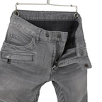 BALMAN バルマン / ストレッチ バイカー デニム  / スキニーパンツ  / size 29 (GRAY)