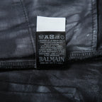 BALMAN PARIS バルマン パリ / タイダイ染め ストレッチ バイカー デニム / スキニーパンツ / size 28 (BLACK)