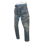 BALMAN バルマン / 蛇腹 バイカー ダメージ加工 デニム パンツ / スキニー / size 29 (BLACK)