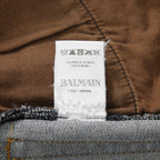 BALMAN バルマン / 蛇腹 バイカー ダメージ加工 デニム パンツ / スキニー / size 29 (BLACK)
