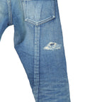 STRUM ストラム / 美品 22AW 12.5oz オーガニックコットン ストレッチデニム TIGHT JOE タイトストレート クラッシュ + リペア / size 30 (INDIGO)