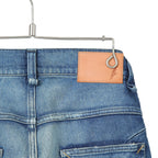 STRUM ストラム / 美品 22AW 12.5oz オーガニックコットン ストレッチデニム TIGHT JOE タイトストレート クラッシュ + リペア / size 30 (INDIGO)