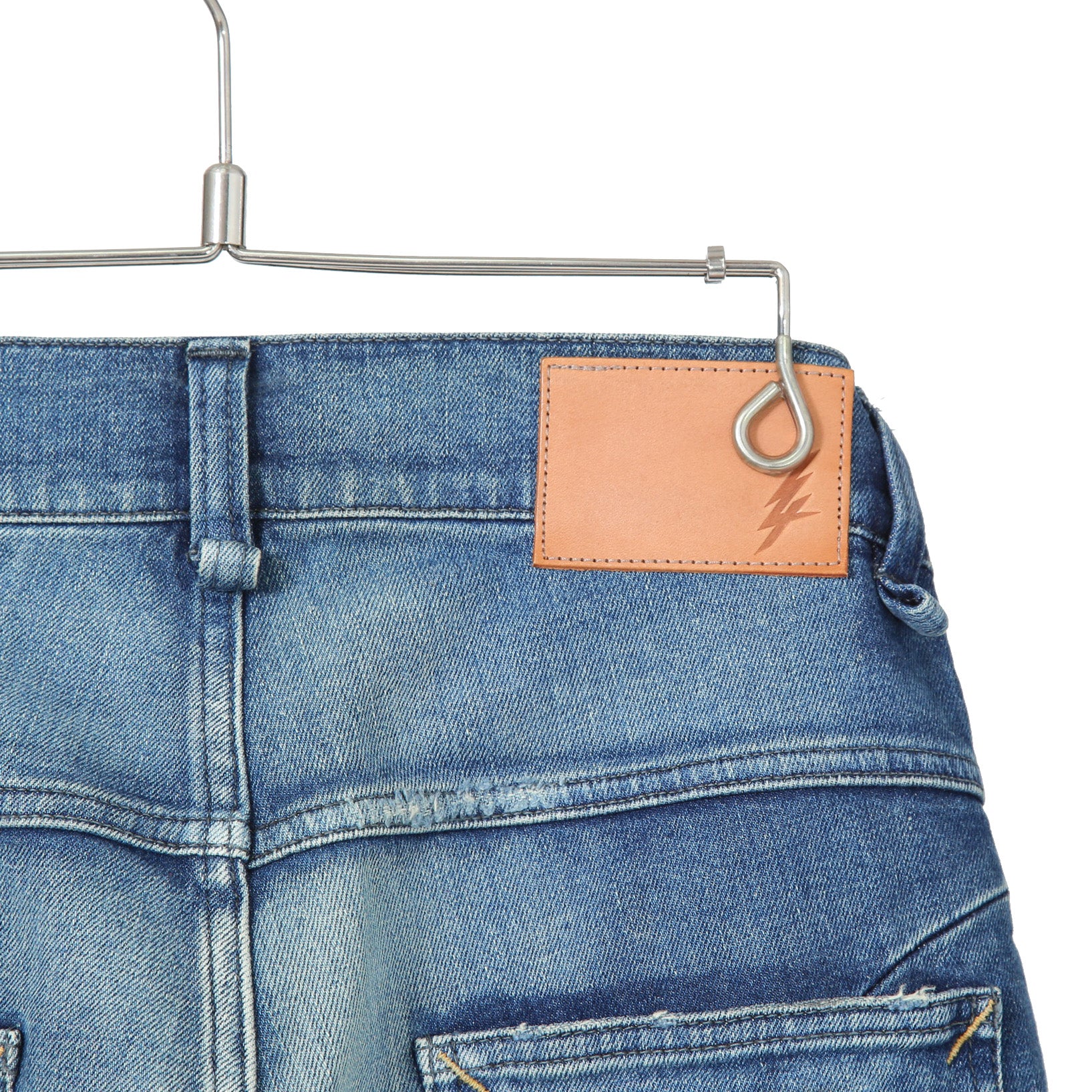 STRUM ストラム / 美品 22AW 12.5oz オーガニックコットン ストレッチデニム TIGHT JOE タイトストレート クラッシュ + リペア / size 30 (INDIGO)