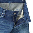 STRUM ストラム / 美品 22AW 12.5oz オーガニックコットン ストレッチデニム TIGHT JOE タイトストレート クラッシュ + リペア / size 30 (INDIGO)