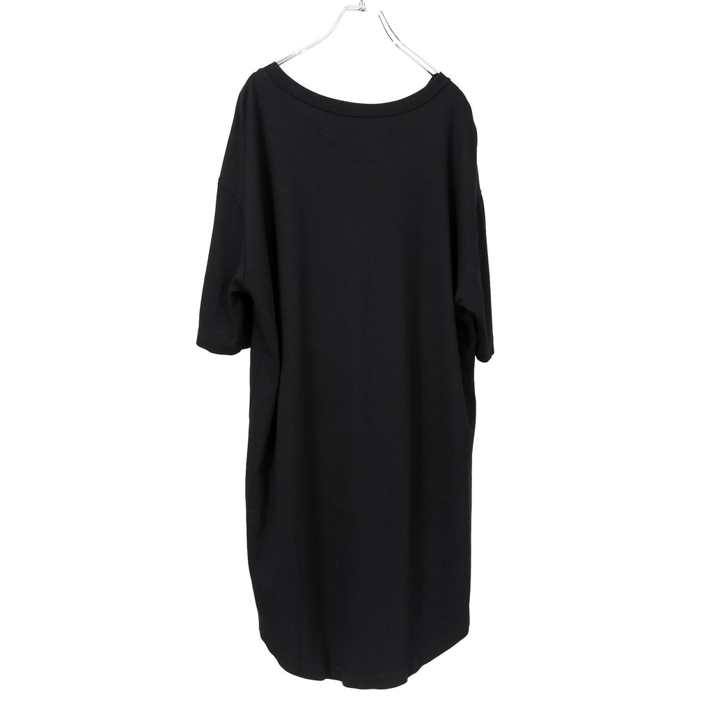 LEMURIA レムリア / BIAS HENRY NECK S/S TOP / DELAVIS PUNCH ROME / size FREE (BLACK)