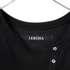 LEMURIA レムリア / BIAS HENRY NECK S/S TOP / DELAVIS PUNCH ROME / size FREE (BLACK)