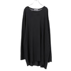 新品 Yohji Yamamoto Pour Homme ヨウジヤマモト / 24SS ウール混天竺 スリット入り 長袖Tシャツ / size 3 (BLACK)