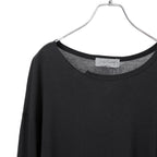 新品 Yohji Yamamoto Pour Homme ヨウジヤマモト / 24SS ウール混天竺 スリット入り 長袖Tシャツ / size 3 (BLACK)