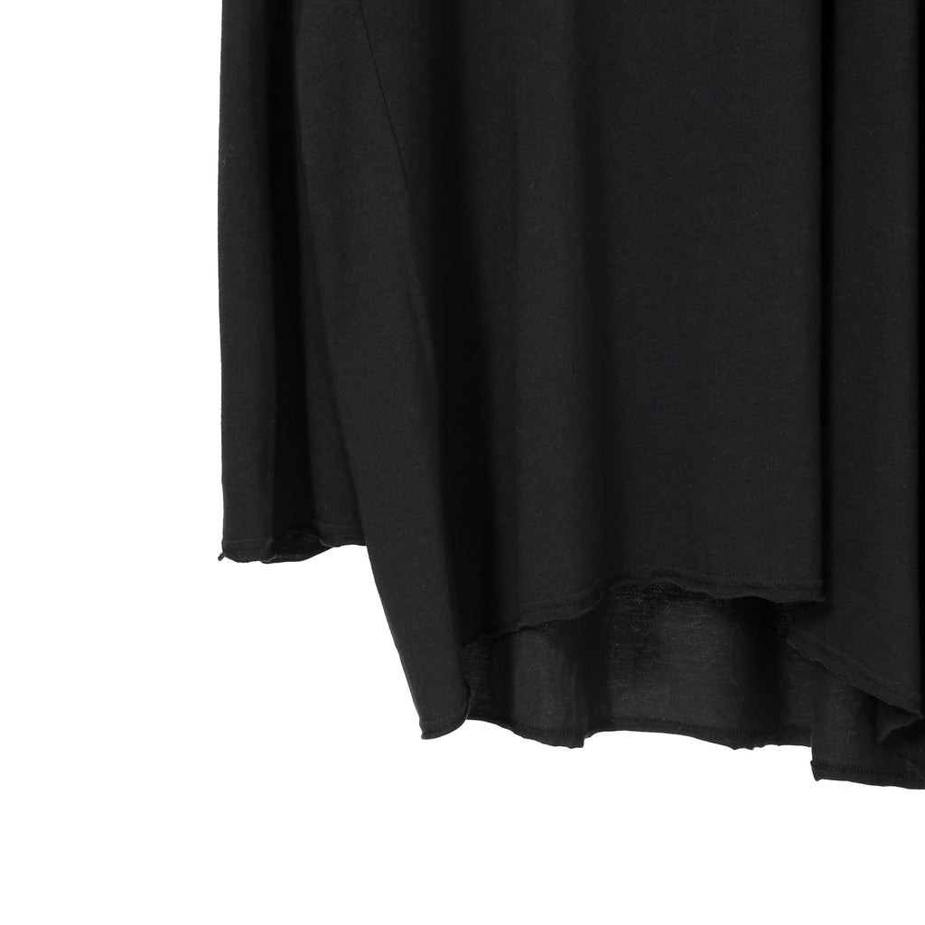 新品 Yohji Yamamoto Pour Homme ヨウジヤマモト / 24SS ウール混天竺 スリット入り 長袖Tシャツ / size 3 (BLACK)