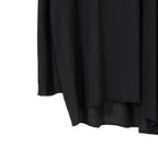 新品 Yohji Yamamoto Pour Homme ヨウジヤマモト / 24SS ウール混天竺 スリット入り 長袖Tシャツ / size 3 (BLACK)