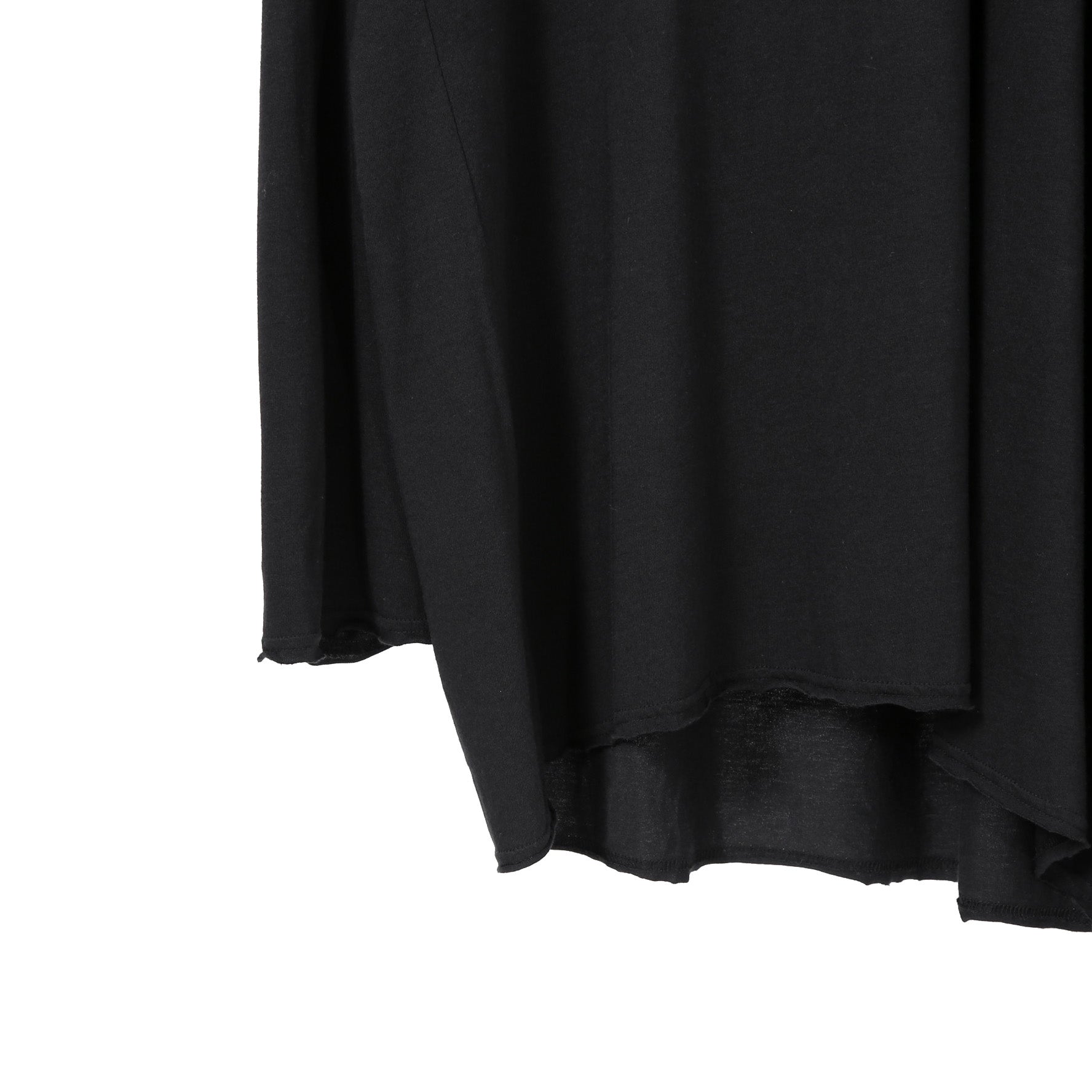 新品 Yohji Yamamoto Pour Homme ヨウジヤマモト / 24SS ウール混天竺 スリット入り 長袖Tシャツ / size 3 (BLACK)