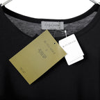 新品 Yohji Yamamoto Pour Homme ヨウジヤマモト / 24SS ウール混天竺 スリット入り 長袖Tシャツ / size 3 (BLACK)
